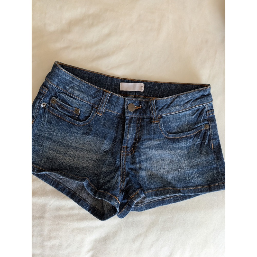 BP Nordstrom Womens Blue Denim Low Rise Mini Shorts Size 0 Dark Wash Casual